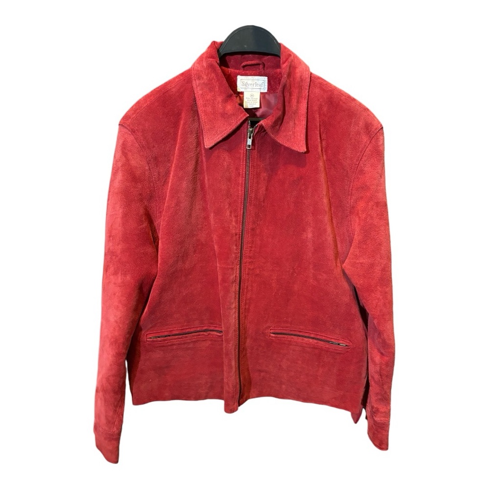 Red leather jacket